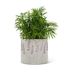 Load image into Gallery viewer, Stoneware Planter with Lavender Design - Various Sizes
