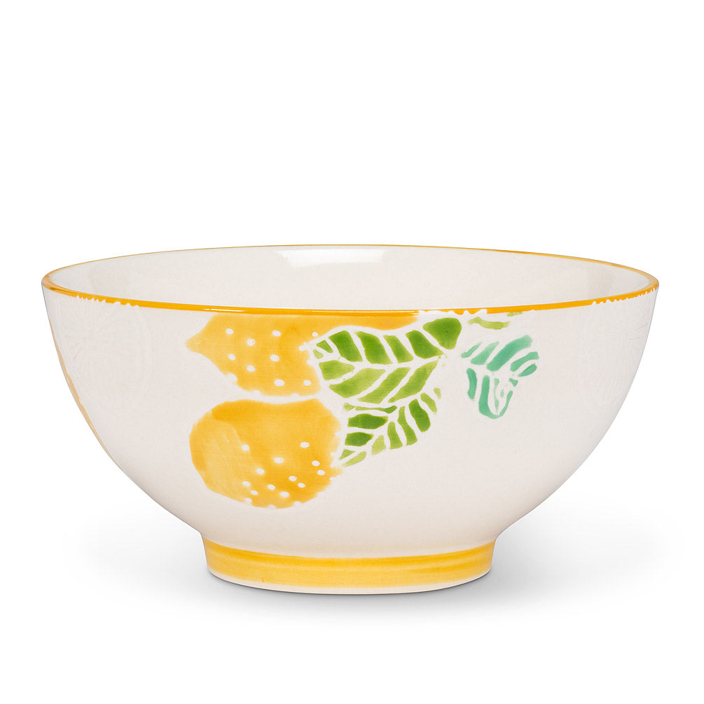 Fresh Lemon Stoneware Bowl - Small