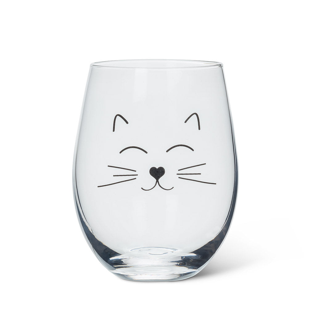 Stemless Glass - Cat Theme