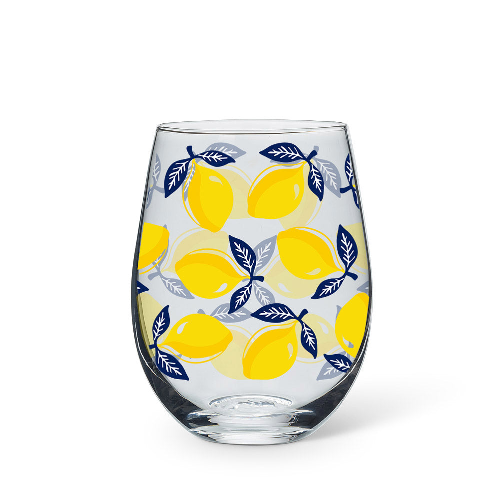 Sorrento Lemons Stemless Glass