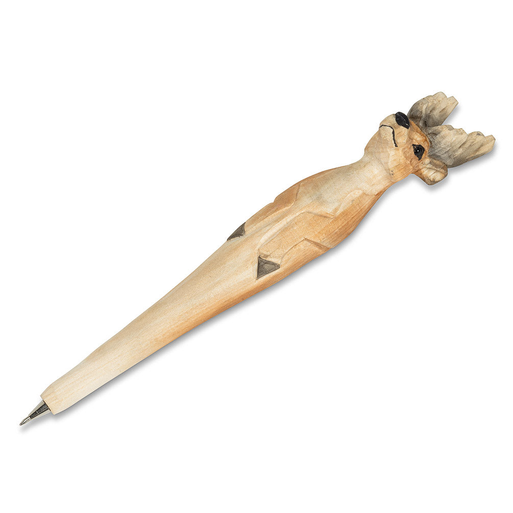 Carved Wooden Deer Pen