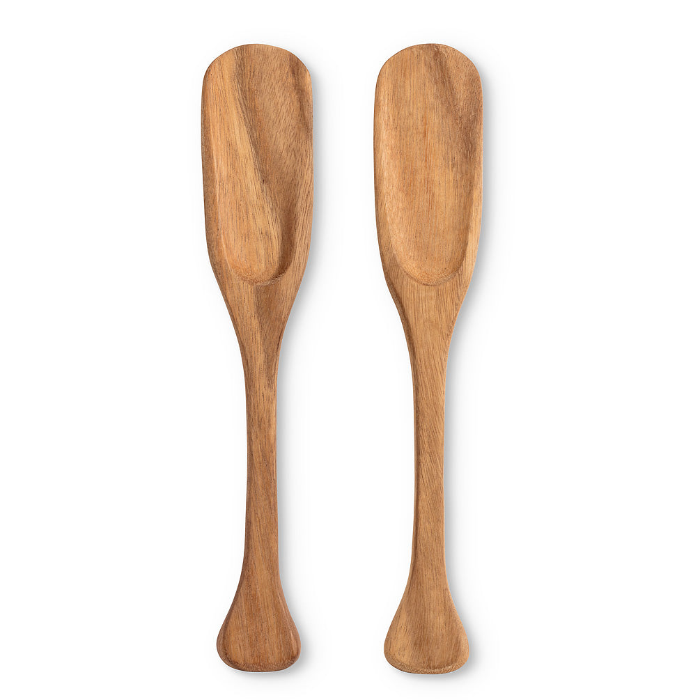 Wooden Canoe Paddle Serving Spoons - Set