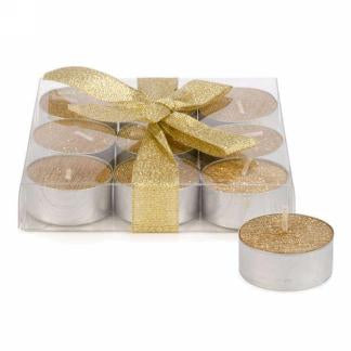 Glitter Tea Lights - Gift Box - Gold