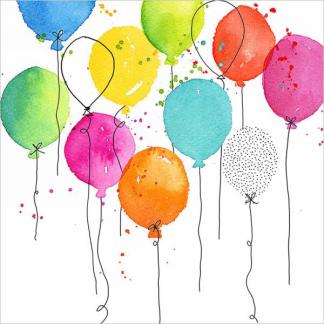 Napkins - Watercolor Balloons