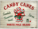 Wood Candy Canes Sign