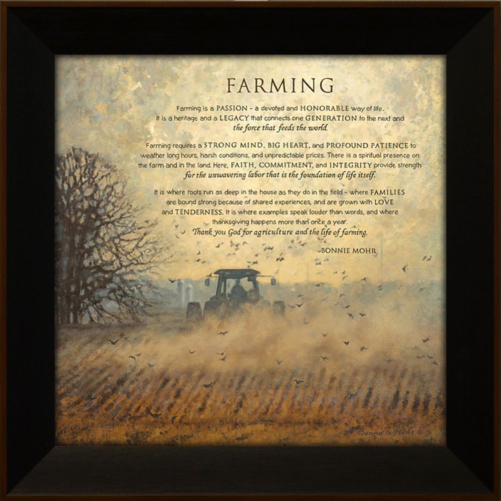 Farming Framed Print 18x18