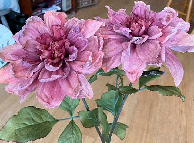 Decorative Dahlia Stem - Dusty Rose
