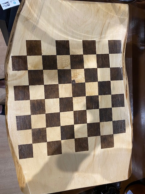 Handmade Wood Chess/Checker Board
