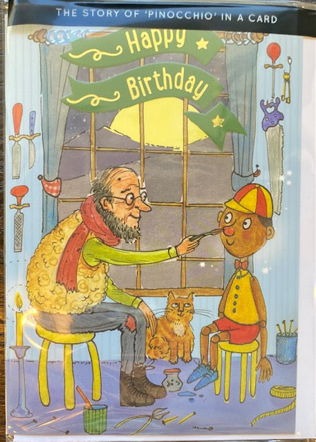 Fairy Story Birthday Cards - Pinocchio - Happy Birthday