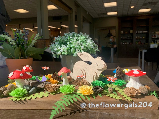 Hare in the Ferns Centerpiece - Woodland Animal Series by The Flower Gals