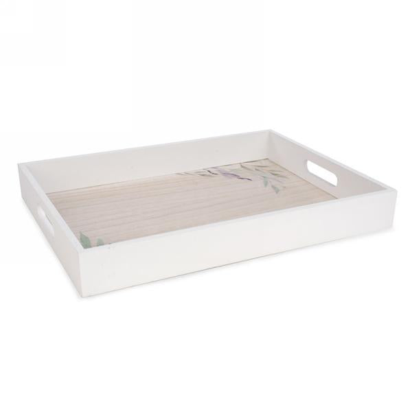 Serving Tray with Leaf Decor - Large