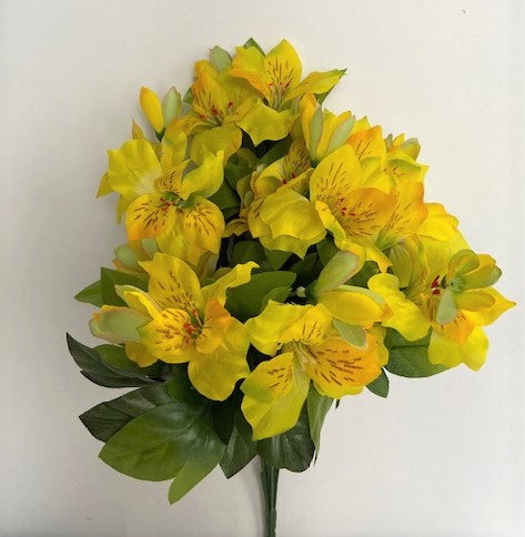 Decorative Alstromeria Bouquet - Yellow