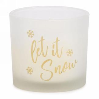 Let It Snow Scented Glass Candle