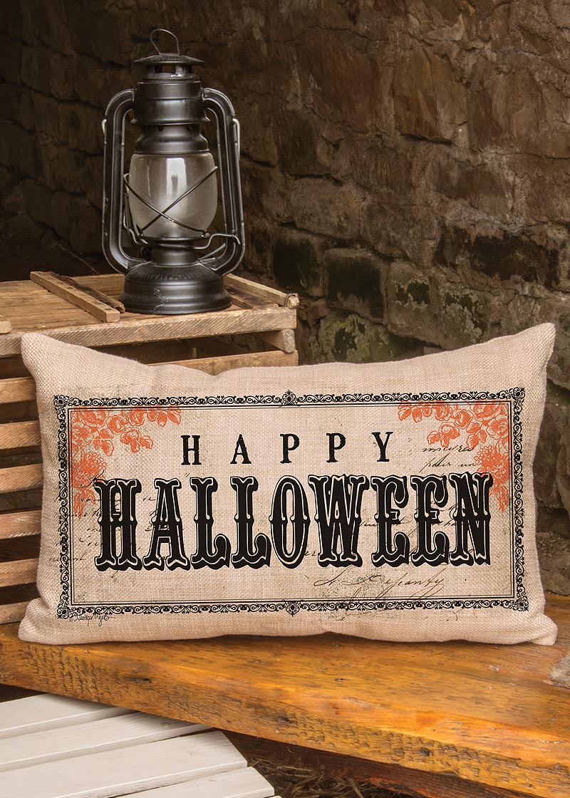 Happy Halloween Vintage Pillow