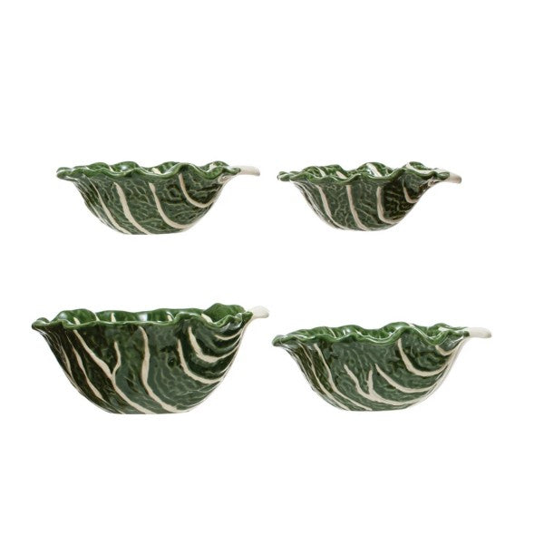 Cabbage Leaf Bowl - Green - Various Sizes