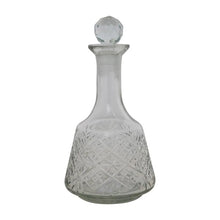 Load image into Gallery viewer, Antique Look Etched Glass Decanter - 9&quot;
