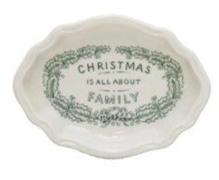 Christmas is About Family Mini Stoneware Dish