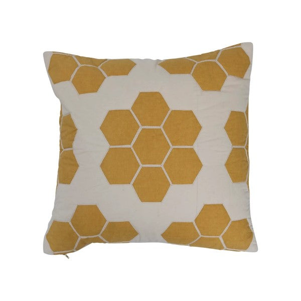 Square Quilted Pillow - Honeycomb - 20