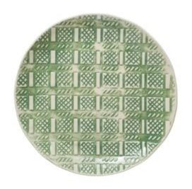 Hand Painted Stoneware Plate - Green
