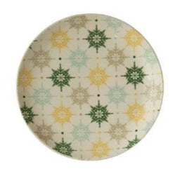 Stoneware Plate - Snowflake Design