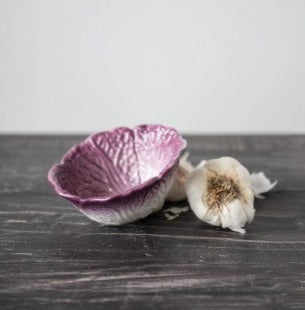 Cabbage Leaf Bowl - Small - Eggplant