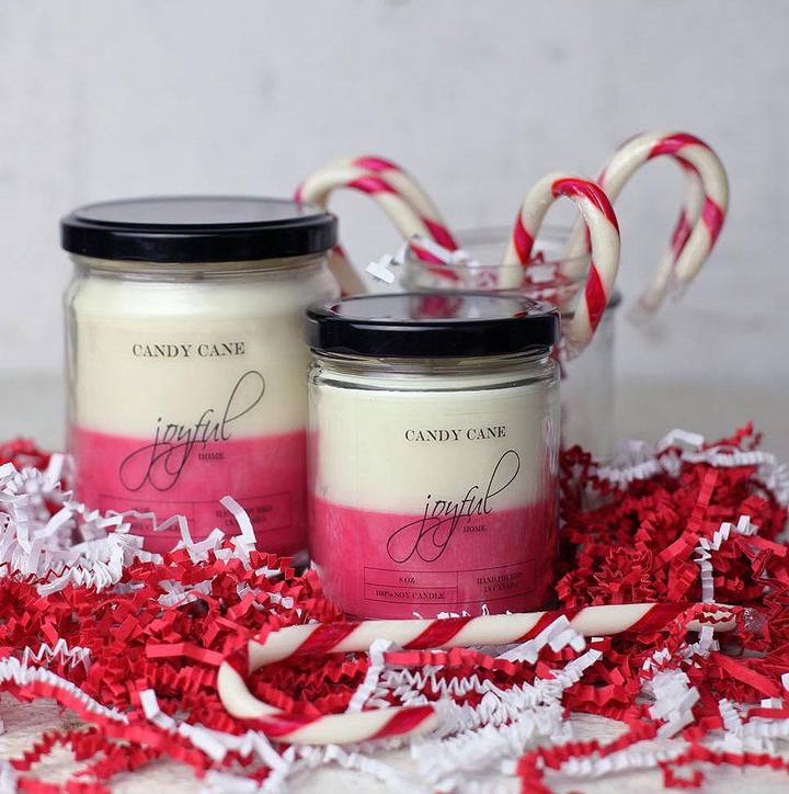 Peppermint Swirl Soy Candle - 8oz