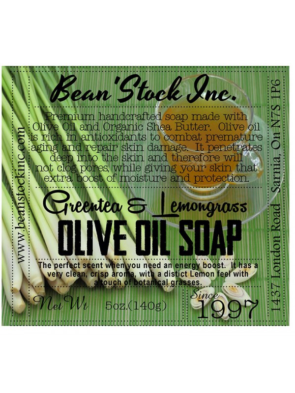 Olive Oil Bar Soap - Greentea & Lemongrass