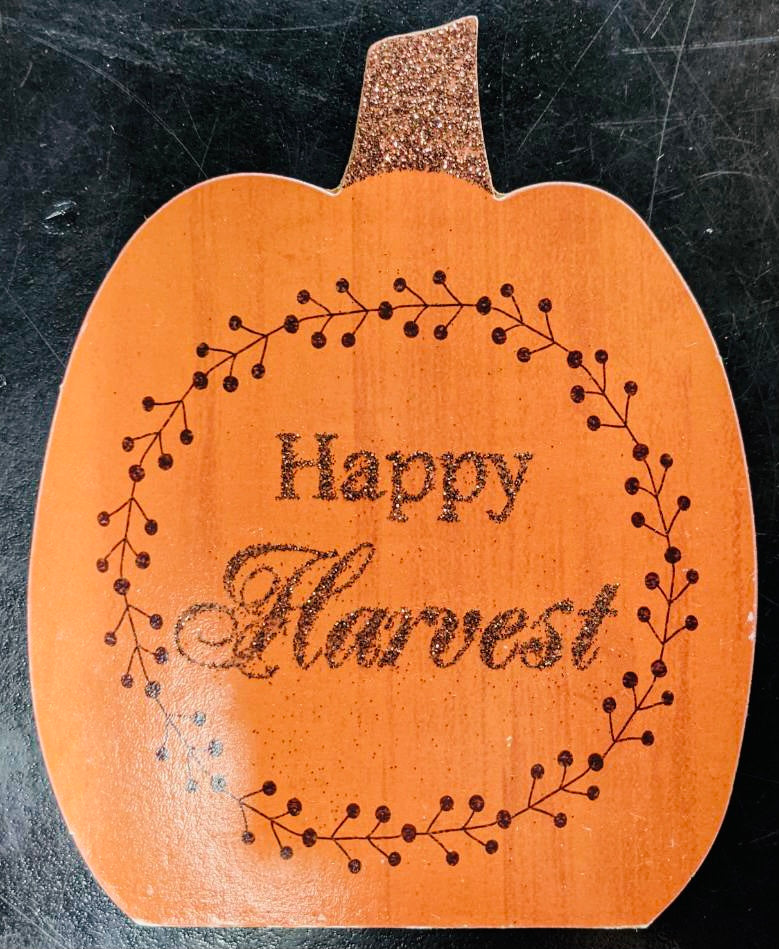 Happy Harvest Sparkly Orange Pumpkin