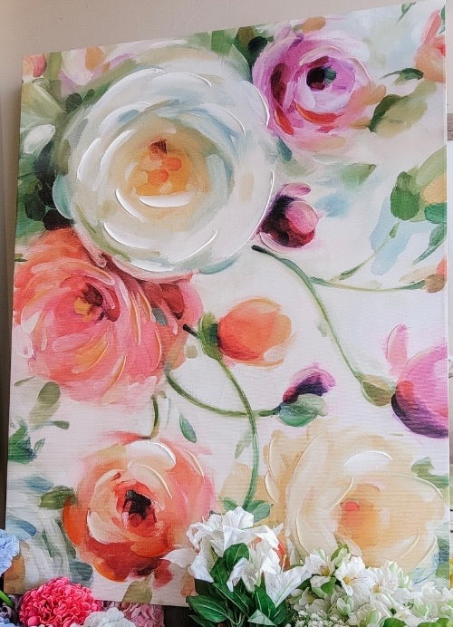 Florabundance - Hand Embellished Canvas Print