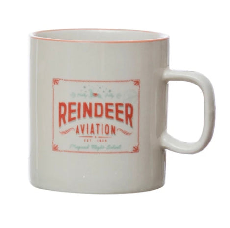 Holiday Stoneware Mug - Reindeer Aviation