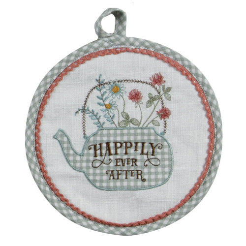 Happily Ever After Embroidered Pot Holder