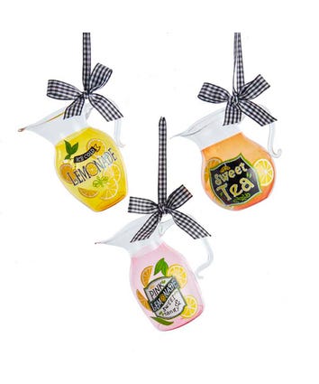 Lemonade & Tea Glass Ornaments - Assorted