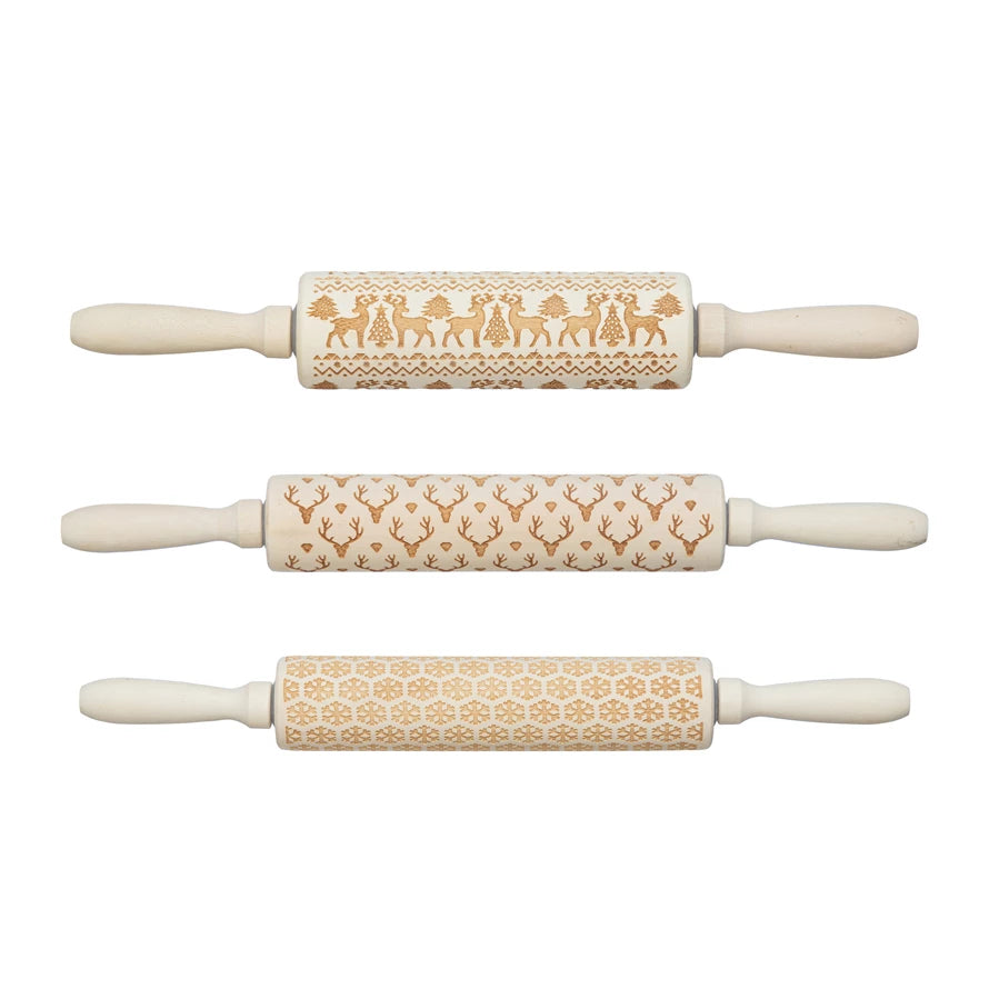 Carved Wooden Rolling Pin